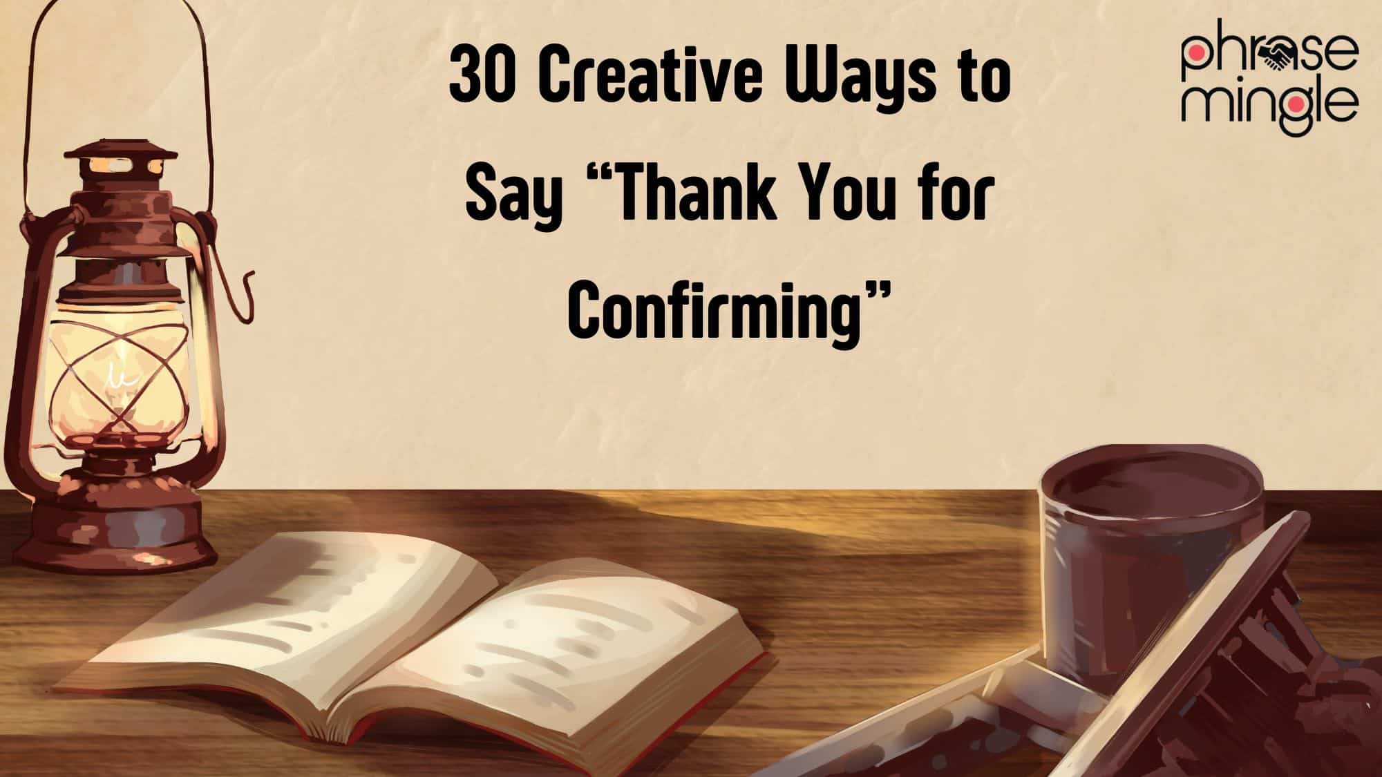 30 Creative Ways to Say “Thank You for Confirming”