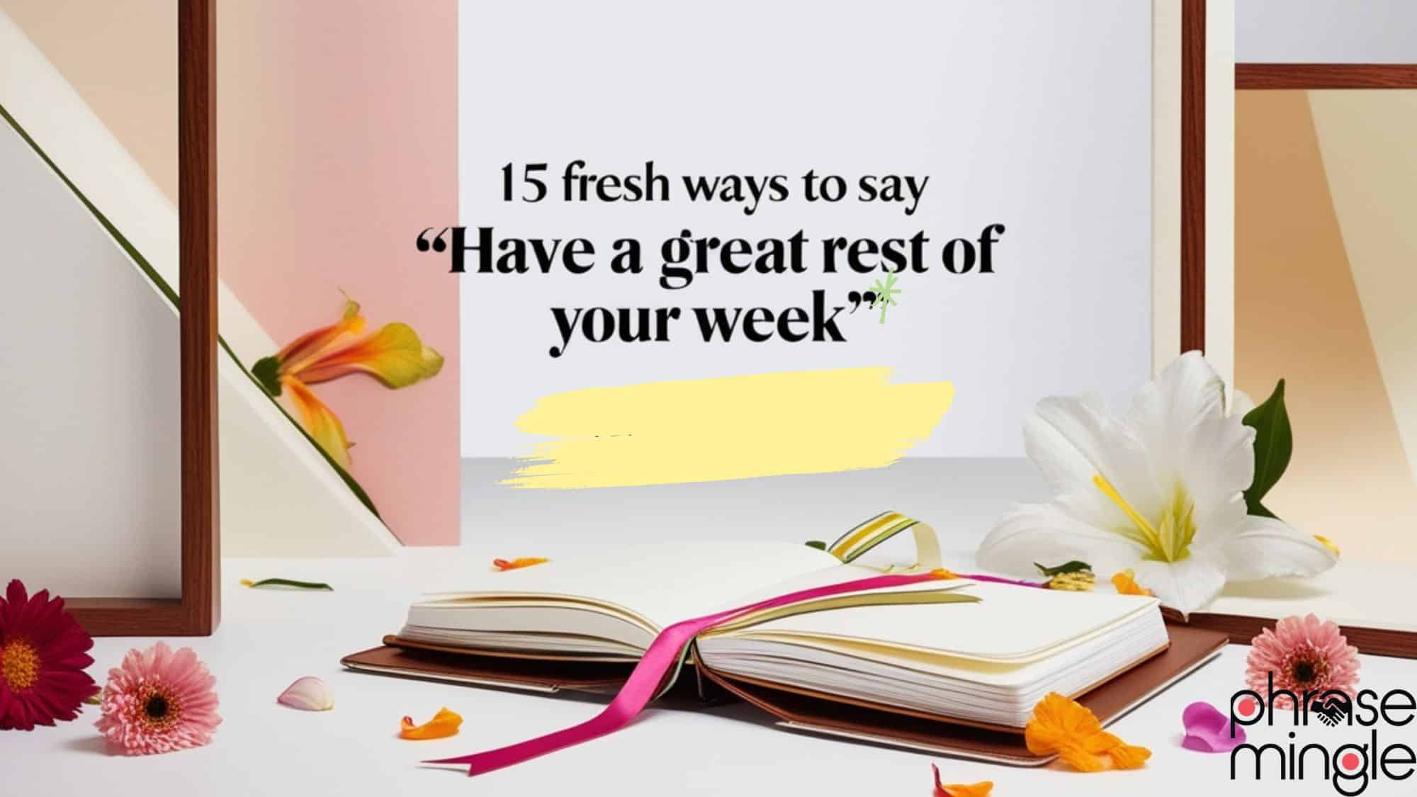 15 Fresh Ways to Say Have a Great Rest of Your Week