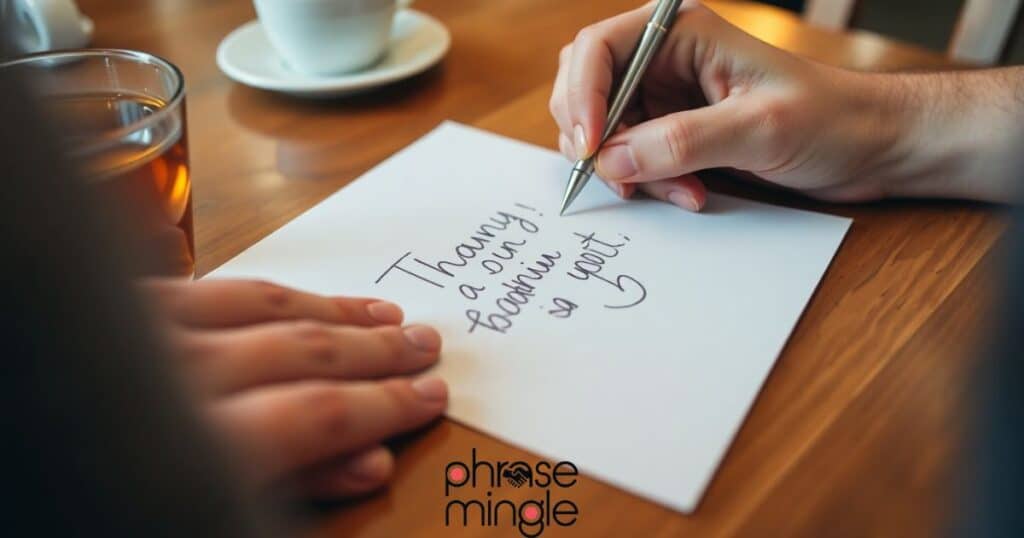 Crafting the Perfect Thank You Message dinner