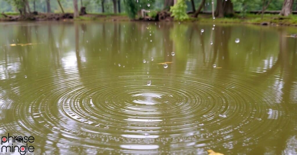 Delicate patterns of light rain