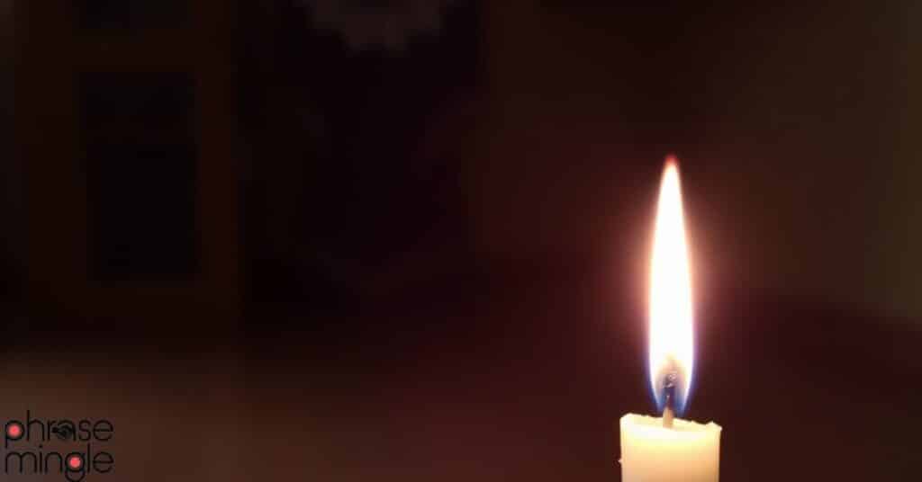 flickering candle