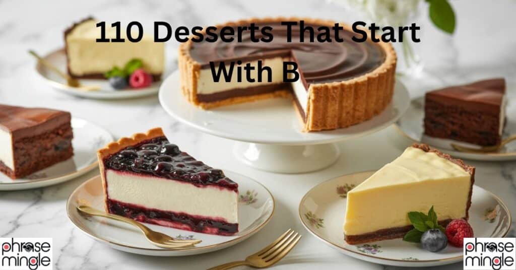 Desserts That Start With B