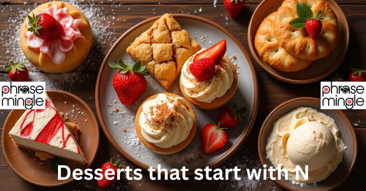 Desserts that start with N