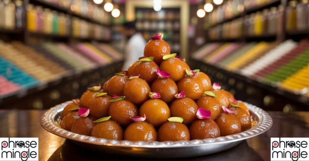 Indian Gulab Jamun dessert that start with I